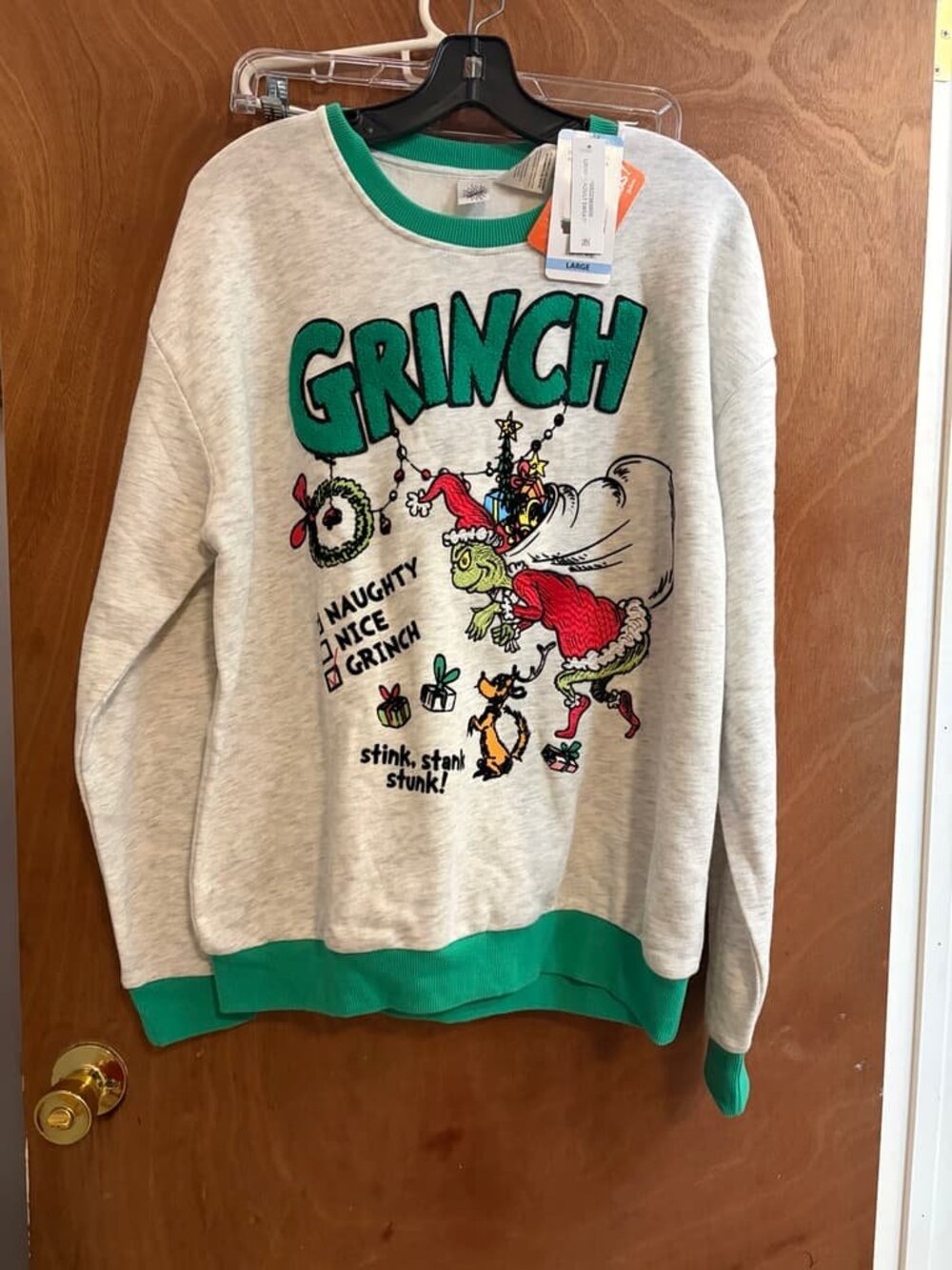 NWT The Grinch Sweatshirt Women’s size L